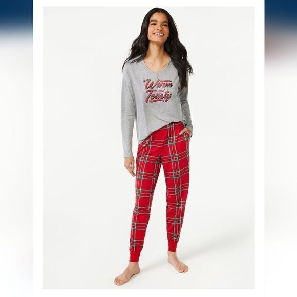New Christmas Winter Women's Jogger Pajama Sleep Set - Picture 2 of 6